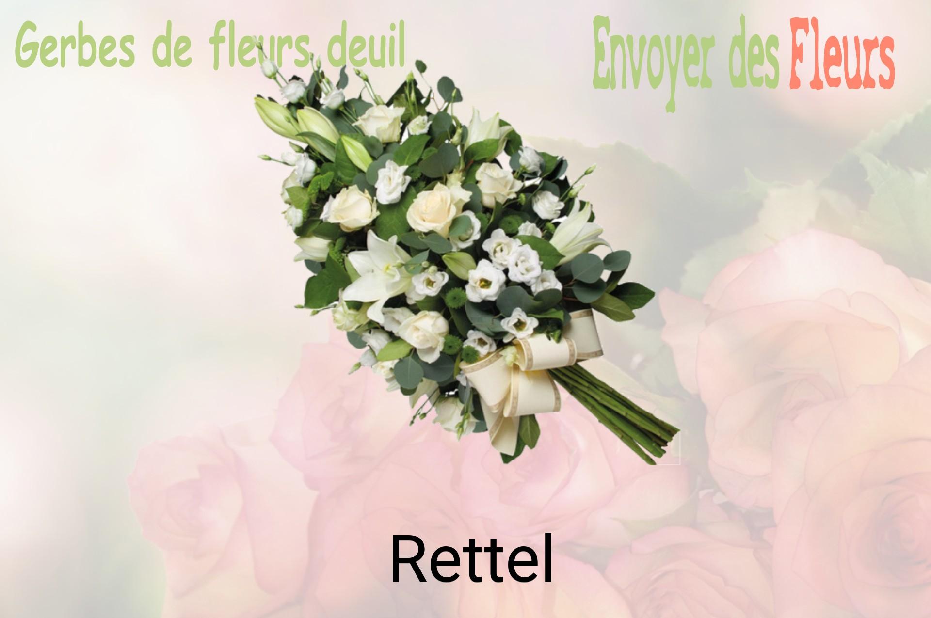 Gerbe de fleurs de deuil livrée à Rettel